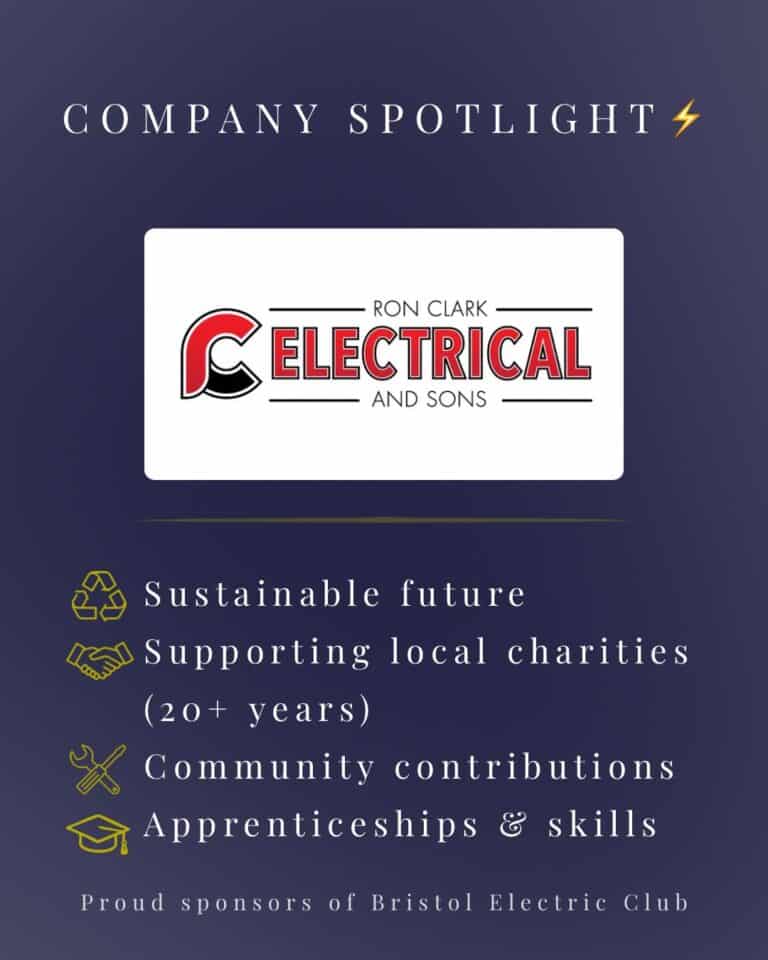 Electrical sponsorship supporting Bristol Electric Club community initiatives.